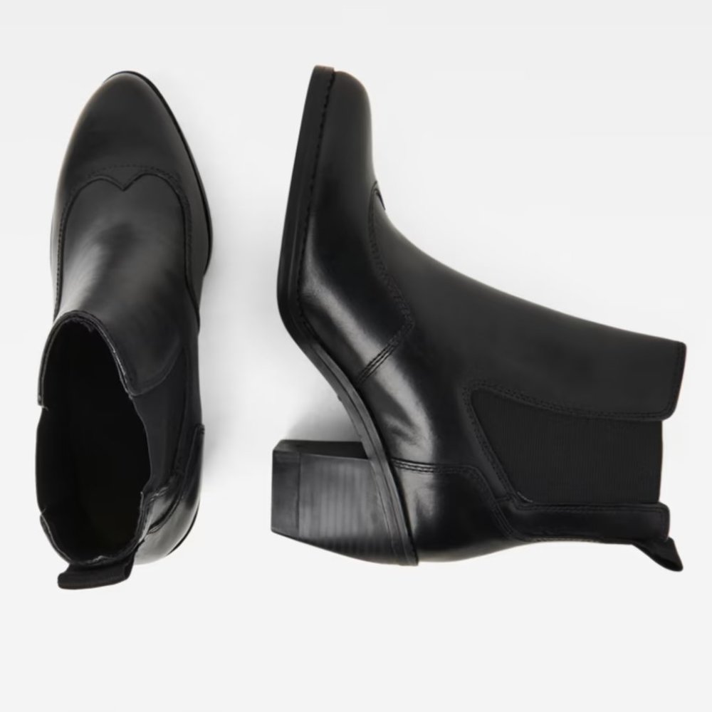❤️‍🔥 BNWT ❤️‍🔥Leather G-STAR "Tacoma" Boots (Black) - Size 35 / Size 5 Women's
